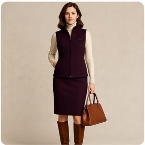 Katherine Hooker Purple Waistcoat Suit Size 2